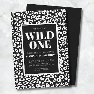 Wild One Safari 1er Invitation anniversaire