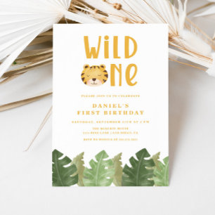 Wild One Tiger 1er Invitation anniversaire