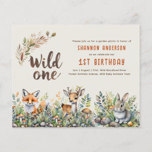 Wild One Woodland Animaux 1er Anniversaire