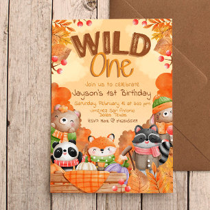 Wild One Woodlands 1er Invitation anniversaire