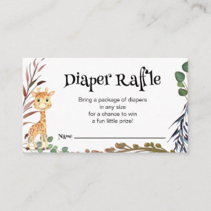 Wild Safari Animaux Déchets Carte Raffle