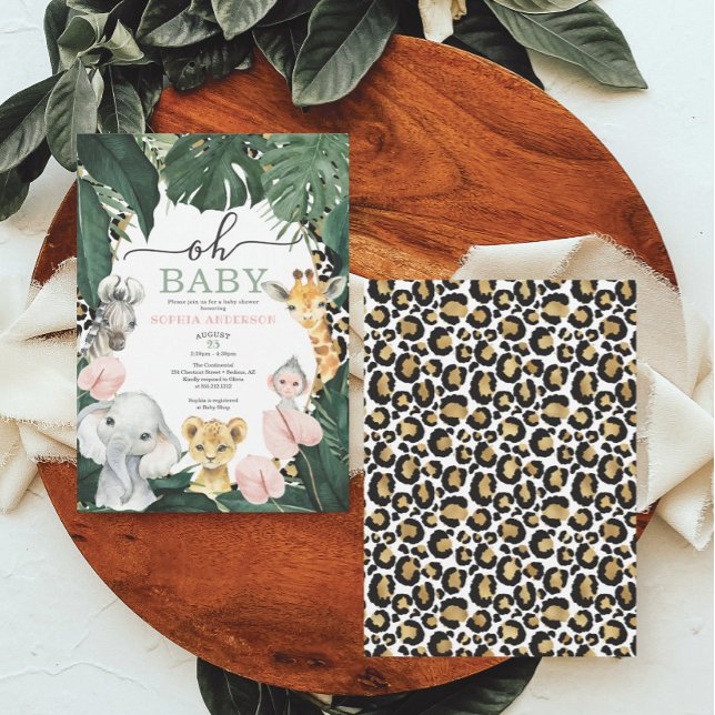 Wild Safari Jungle Animaux Baby shower Invitation (Créateur téléchargé)