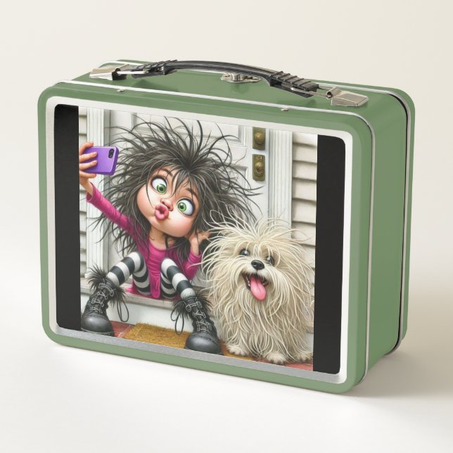 "Wild Selfie Fun - Lunchbox en métal pour les enfa (Dos)