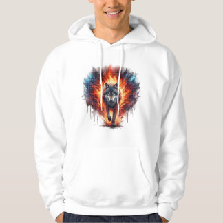 "Wild Spirit : Hommes Wolf Design Sweat - shirts à