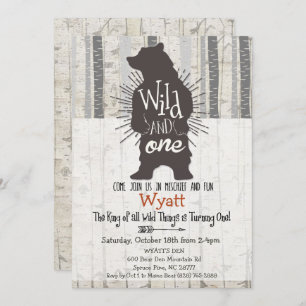 Wild Thing Big Bear Première Invitation d'annivers