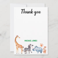 Wild Things Safarai Animal Anniversaire Merci