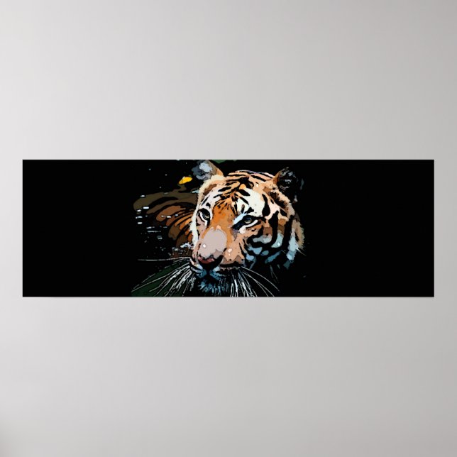 Wild Tiger Poster Print (Devant)