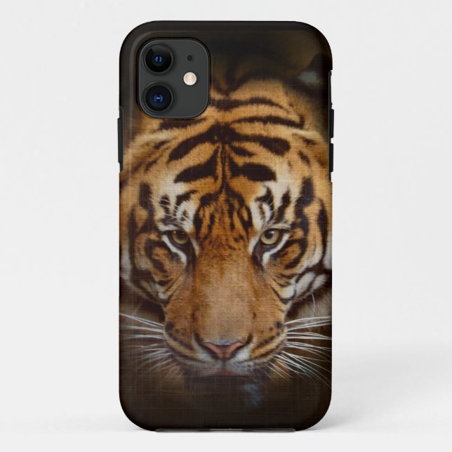 Wild Tiger Wildlife Fine Art coque iphone mobile (Dos)