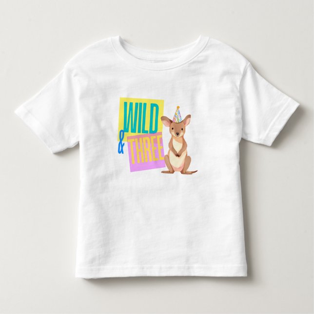 Wild & Trois 3e anniversaire Kangaroo T-shirt (Devant)