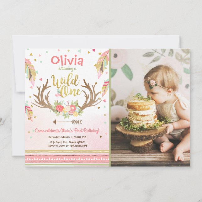 Wild Une invitation anniversaire Premier anniversa (Devant)