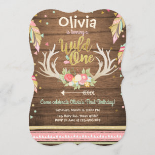 Wild Une invitation anniversaire Premier anniversa