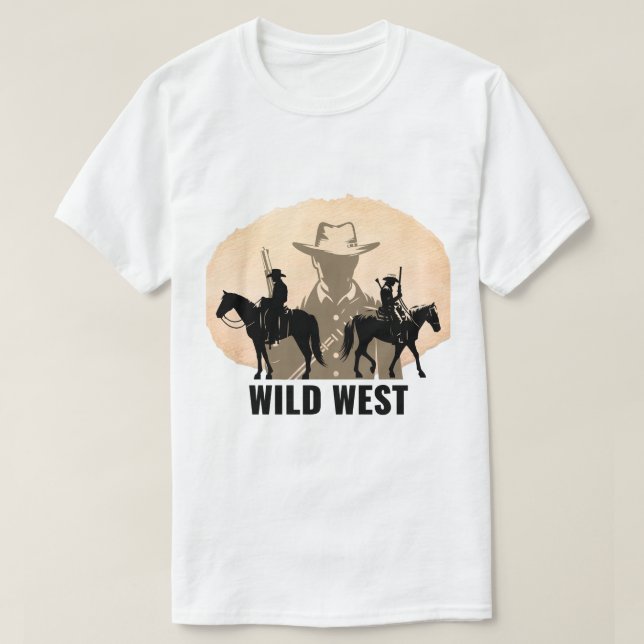 Wild West Cowboy Graphic T-Shirt (Design devant)