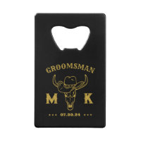 Wild West Cowboy Personnalisé Groomsmen Monogramme