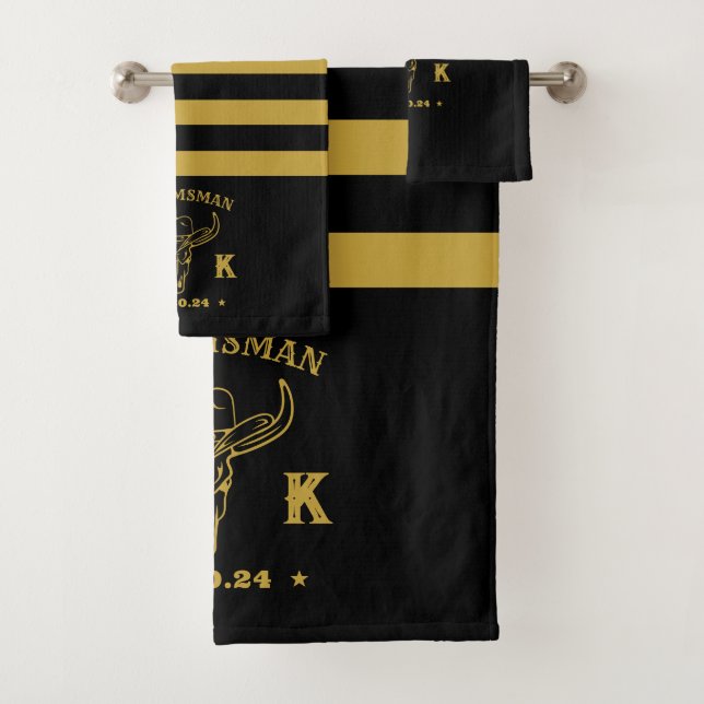 Wild West Cowboy Personnalisé Monogramme Groomsmen (En situation)