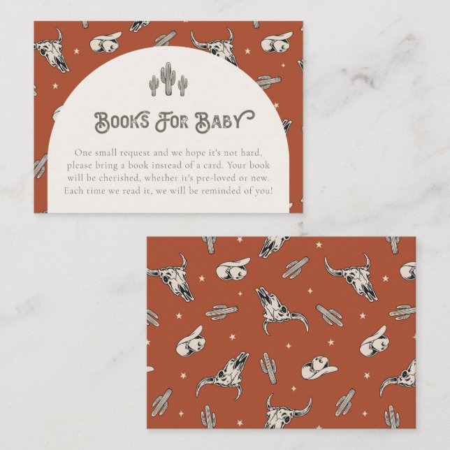 Wild West Livres Pour Cartes Bébés | Western Baby (Devant / Derrière)