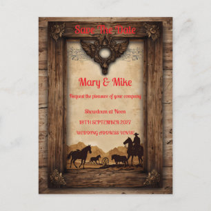 Wild West Novelty Faire-part de mariage