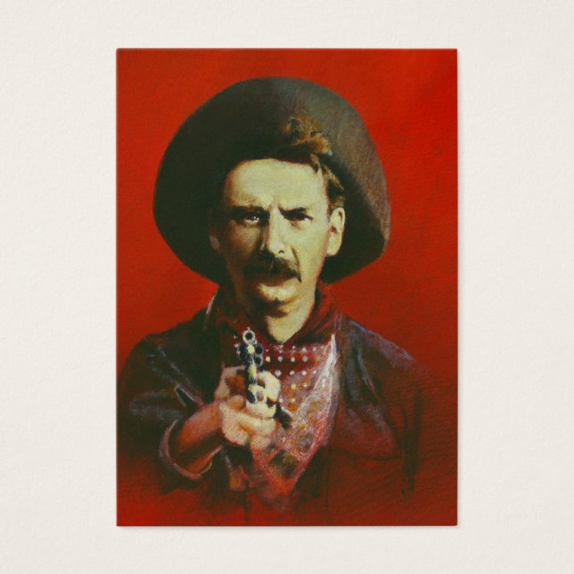 Wild West Outlaw ACEO Carte de visite (Devant)