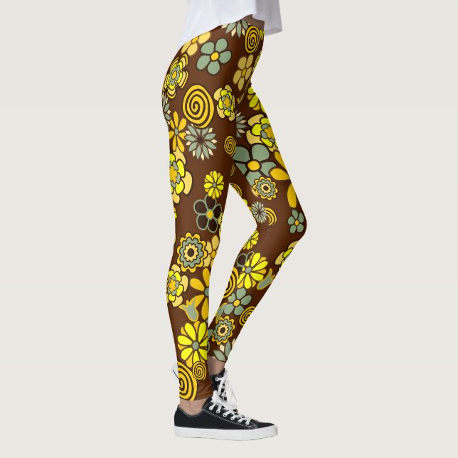 Wild Wonder leggings de fleurs, leggings funky (Droite)
