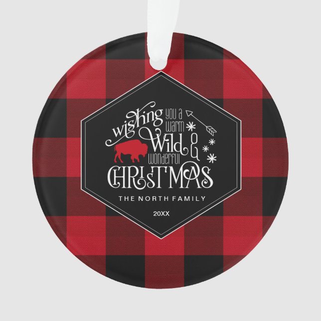 Wild Wonderful Christmas Red Buffalo Plaid ID604 (devant)