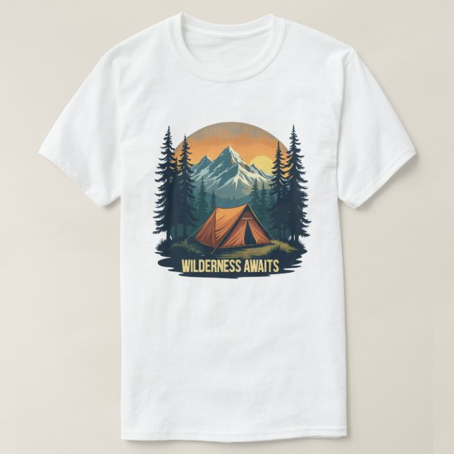 Wilderness Await T-Shirt | Aventure (Design devant)