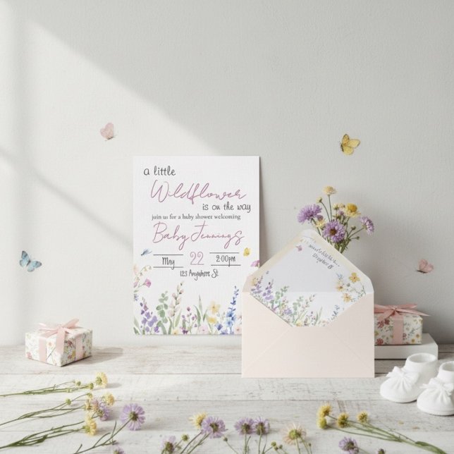 Wildflower Baby shower invitation (Créateur téléchargé)