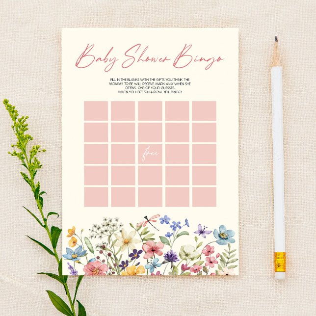 Wildflower Floral Bingo Baby Shower Game (Créateur téléchargé)