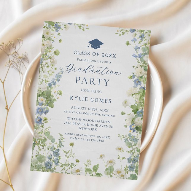 Wildflower Garden Graduation Party Invitation (Créateur téléchargé)