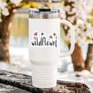 Wildflower Laptop Water bottle   Die-Cut Sticker