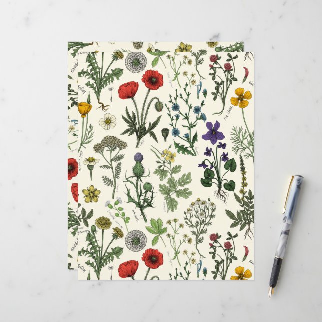 Wildflowers collage (Devant/Arrière en situation)