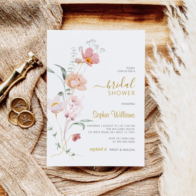 Wildflowers Gentle Bridal Shower Invitation (Créateur téléchargé)