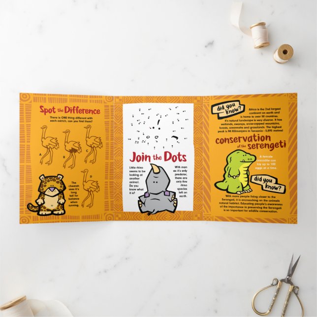 Wildlife Hippo Puzzle Carte de voeux Triple (Intérieur)
