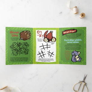 Wildlife Kanagroo Puzzle Carte de voeux Triple