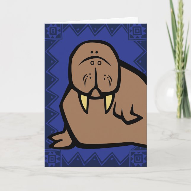 Wildlife Walrus Puzzle Carte de voeux (Devant)