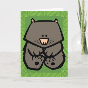 Wildlife Wombat Puzzle Carte de voeux