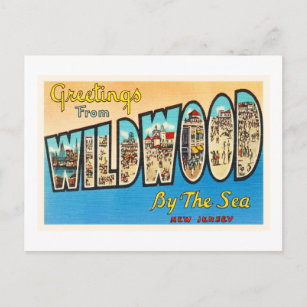 Wildwood par la carte postale de cru du New Jersey