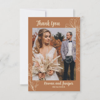 Wildy Yours Rustique Boho Mariage Carte de remerci