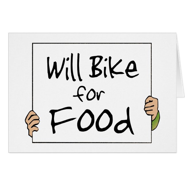 Will Bike pour la nourriture (Devant horizontal)