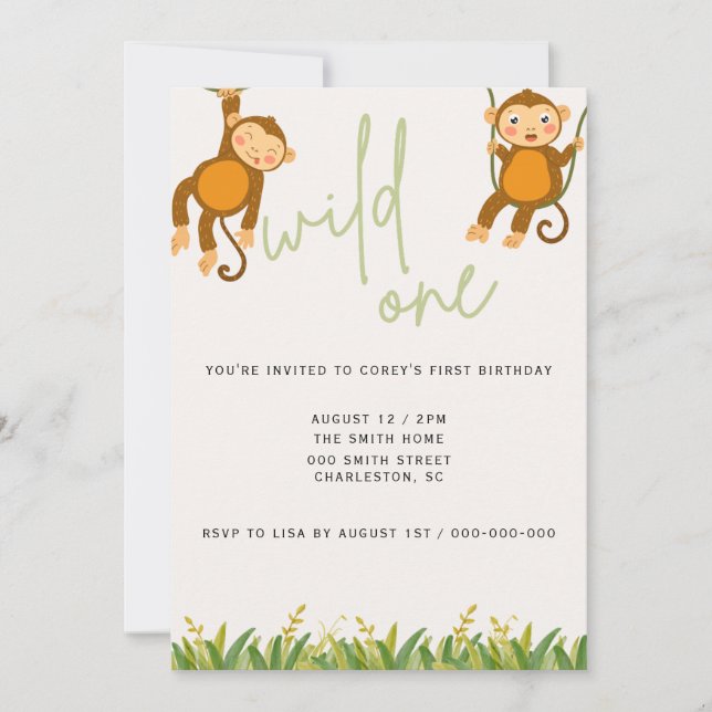 WILL ONE First Birthday Invitation (Devant)
