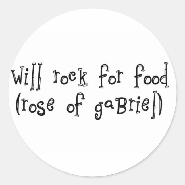 Will rock for food 3" autocollant pack 6 (Devant)
