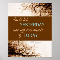Will Rogers cite poster nature photo art sepia