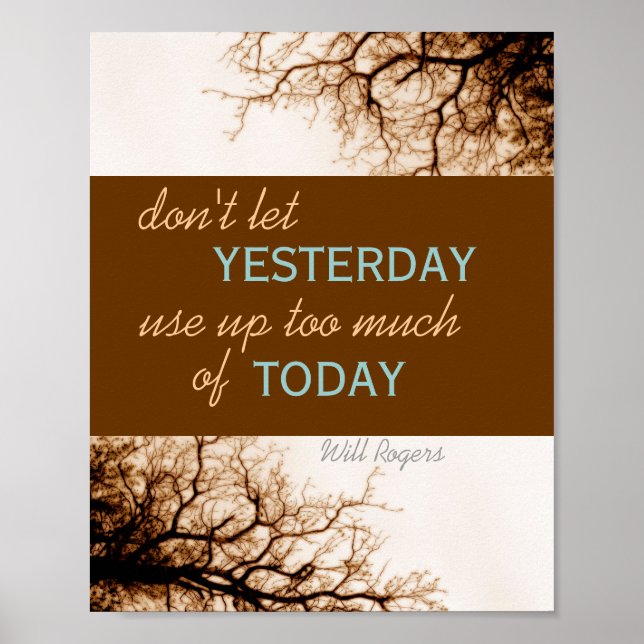 Will Rogers cite poster nature photo art sepia (Devant)
