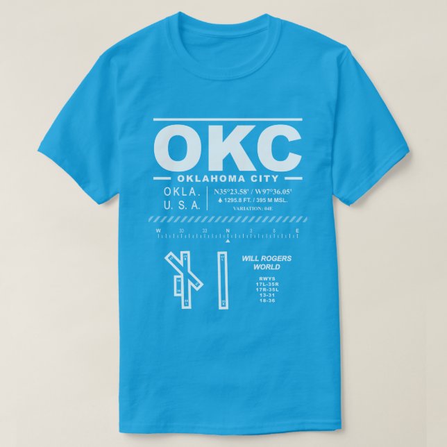 Will Rogers World Airport OKC T-Shirt (Design devant)