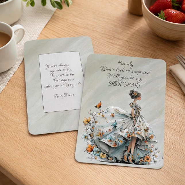 Will You Be My Bridesmaid Woman In Flowy Dress (Créateur téléchargé)