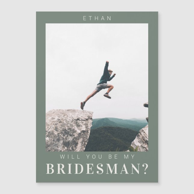 Will you be my Bridesman Minimalist Photo Modern (Devant)