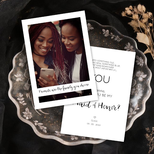 Will You Be My Maid of Honor Quote Photo Proposal (Will You Be My Maid of Honor Quote Custom Photo Proposal.)