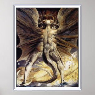 William Blake : Great Red Dragon - Poster Imprimer