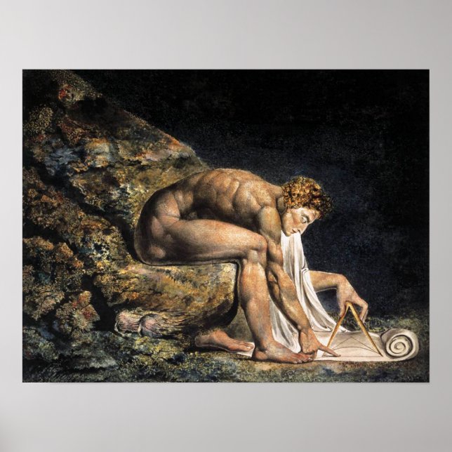 William Blake Isaac Newton Poster (Devant)