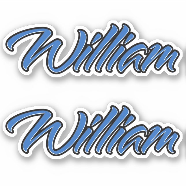 William Blue Autocollant Sticker Stickerset (Devant)