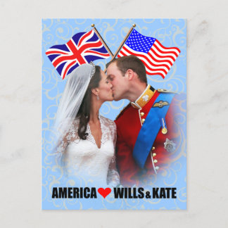 William & Kate - Carte postale Amérique