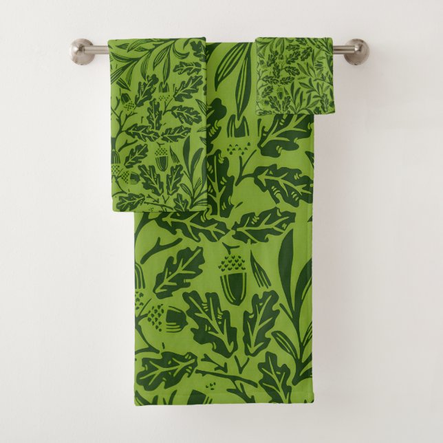William Mirrors Acorns & chêne feuille Motif Vert (En situation)